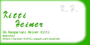 kitti heiner business card